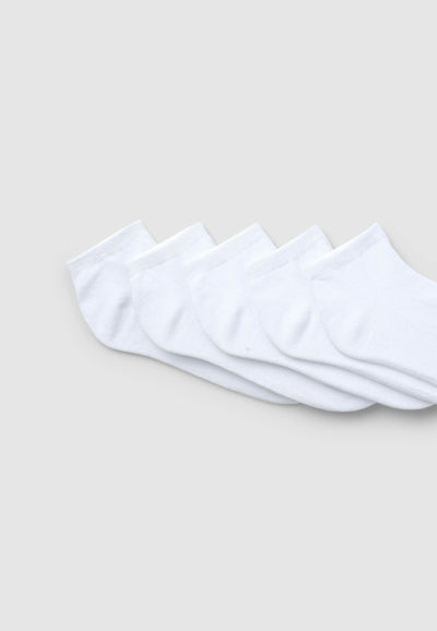 Pack of 5 pairs of plain-coloured socks