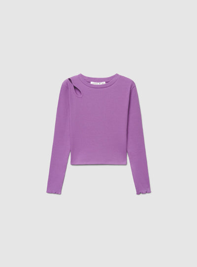 T-shirt crop con cut-out