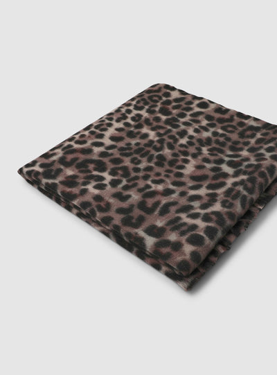 Pashmina animalier con frange