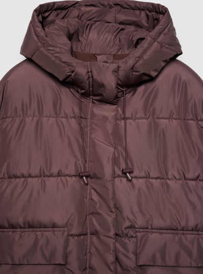 Giubbotto imbottito oversize con cappuccio