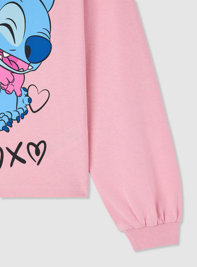 T-shirt manica lunga con stampa Stitch®