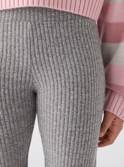 Leggings lunghi a zampa a tinta unita