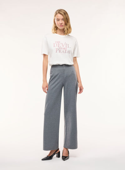 T-shirt ampia con stampa lettering