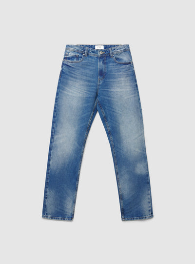 Jeans straight a tinta unita