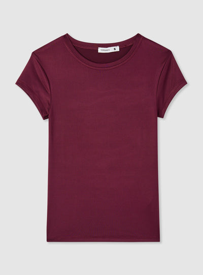 T-shirt a tinta unita a manica corta