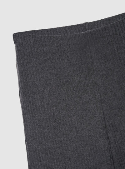 Pantaloni maxi wide leg a costine tinta unita