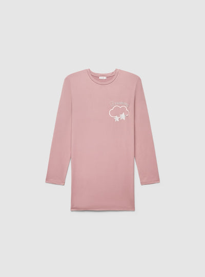 T-shirt pigiama maxi con stampa