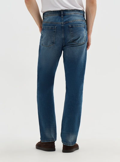 Jeans straight a tinta unita