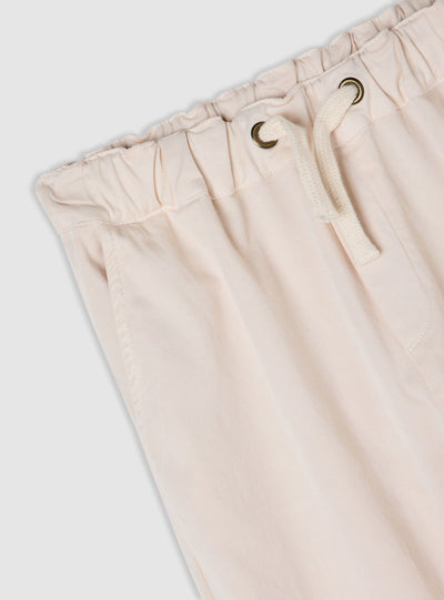 Pantaloni jogger a tinta unita con coulisse