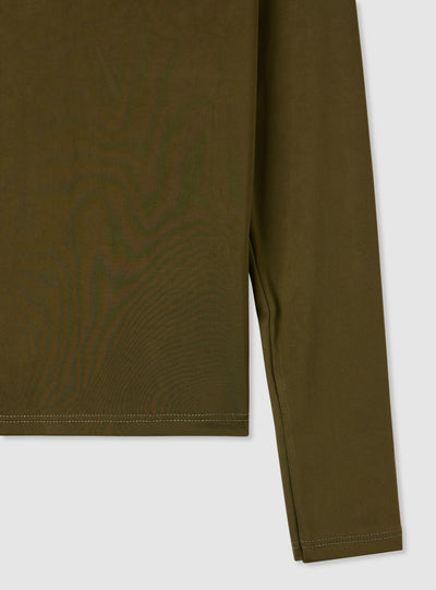 T-shirt a maniche lunghe con scollo a V