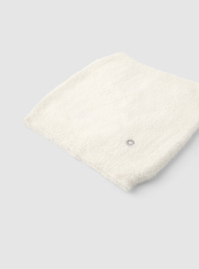 Solid-colour plush-effect neck warmer