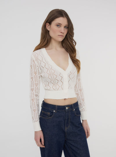 Cardigan traforato