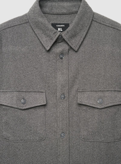 Camicia shacket con tasche a patta