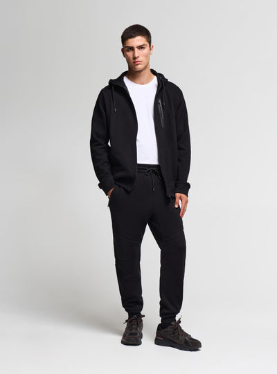 Pantaloni tuta con zip e coulisse