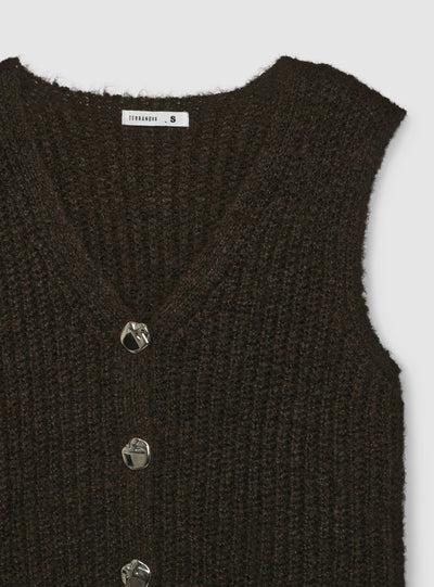 Gilet cardigan con bottoni