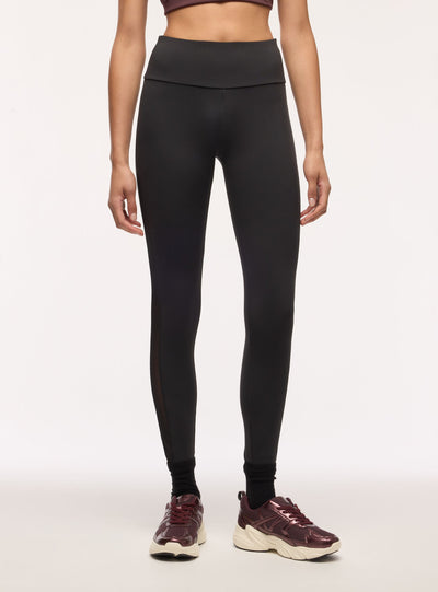 Leggings sportivi con inserti in tulle