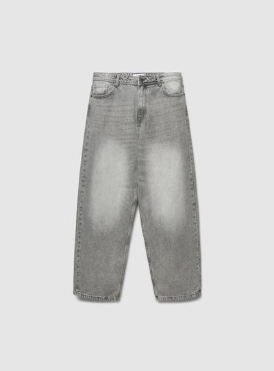 Jeans super baggy a tinta unita