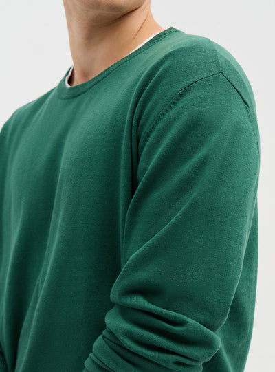 Maglia girocollo a tinta unita