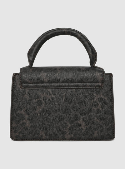 Borsa a mano con tracolla animalier