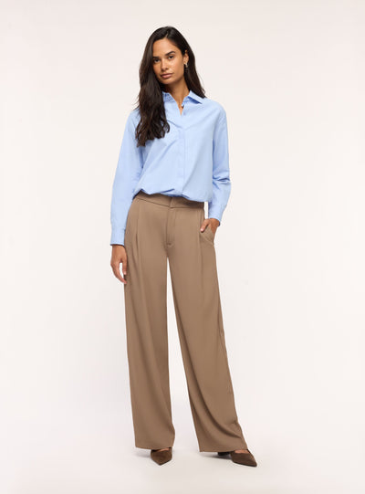 Pantaloni wide leg con pinces