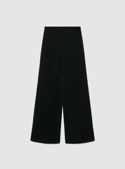 Pantaloni maxi wide leg a tinta unita