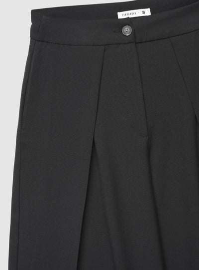 Pantaloni wide leg con doppia piega