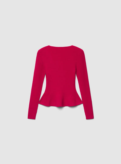 Maglia peplum effetto luccicante