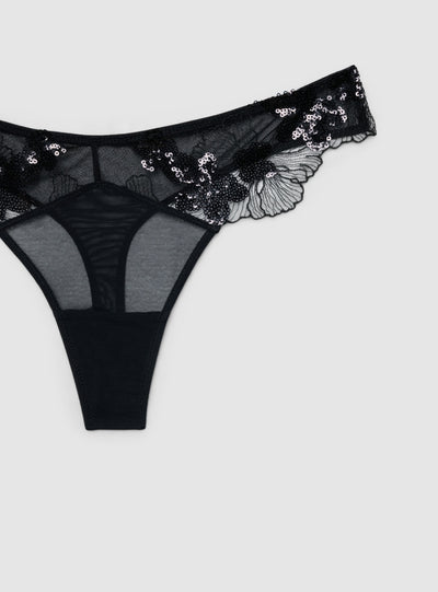 Slip perizoma con applicazioni e paillettes