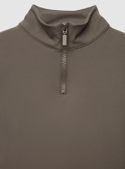 T-shirt sportiva con mezza zip