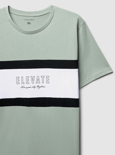 T-shirt block color con scrittta