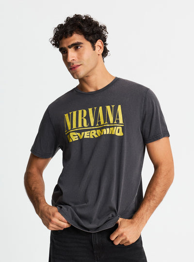 T-shirt con stampa Nirvana
