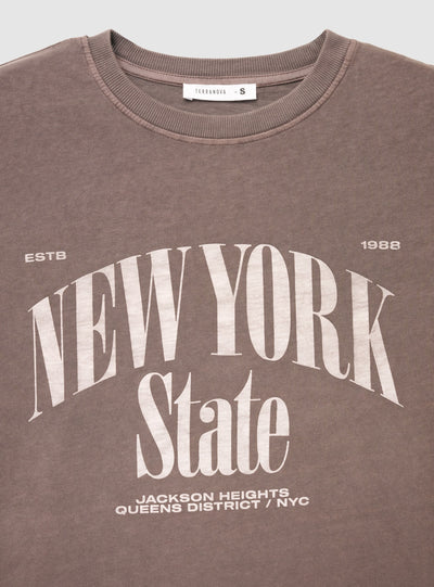 T-shirt ampia con stampa college