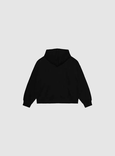 Felpa crop con cappuccio e zip