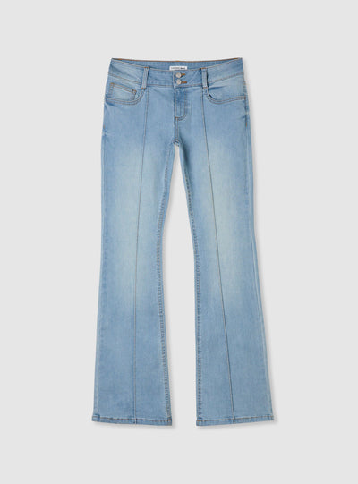 Jeans a zampa a vita bassa