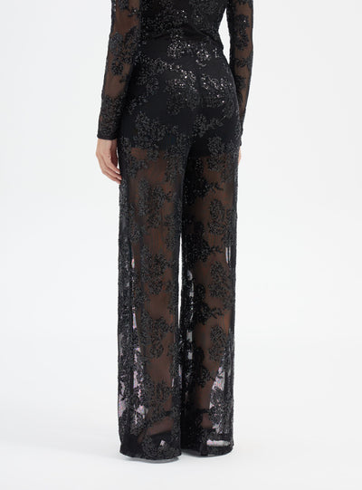 Kalhoty wide leg s flitry