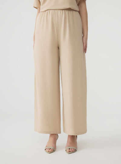 Pantaloni wide leg tinta unita