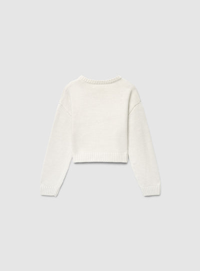 Maglia crop con patch orso