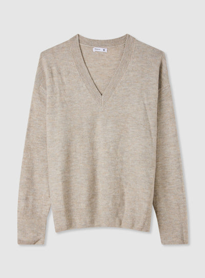 Pull doux à col en V