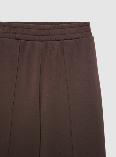 Pantaloni tuta wide leg a tinta unita