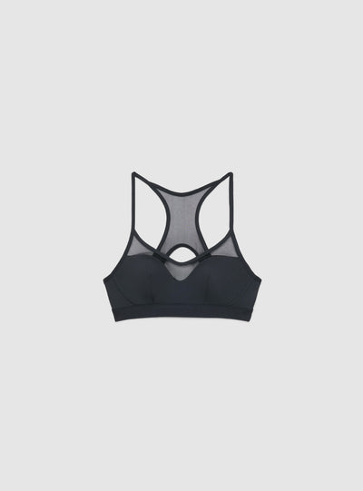 Top sportivo con inserto trasparente