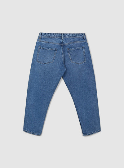 Loose fit jeans with small rips