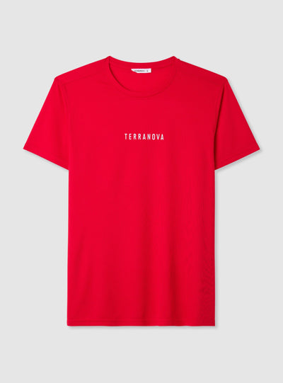 T-shirt a tinta unita con logo
