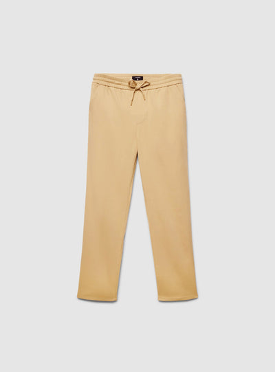Pantaloni straight tinta unita con coulisse