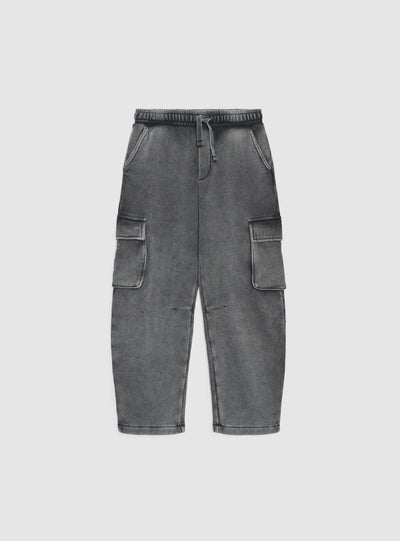 Pantaloni tuta cargo balloon con coulisse