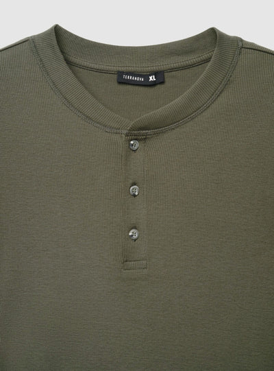 T-shirt manica lunga serafino a tinta unita