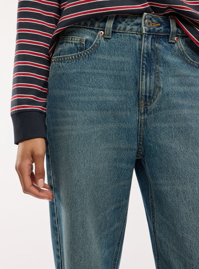 Jeans wide leg a tinta unita