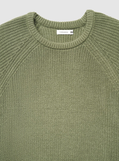 Maglia girocollo a costa inglese