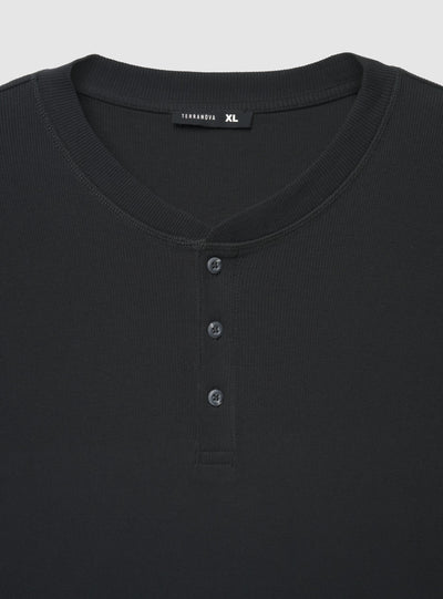 T-shirt manica lunga serafino a tinta unita