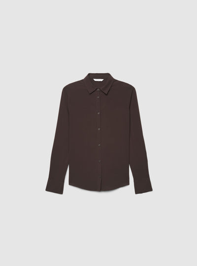 Camicia ampia a tinta unita