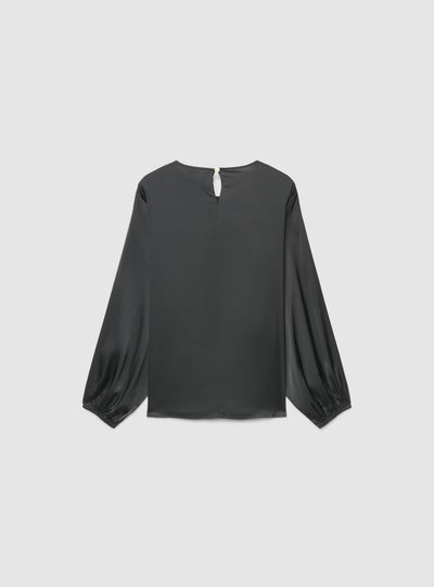 Camicia in satin con apertura a goccia